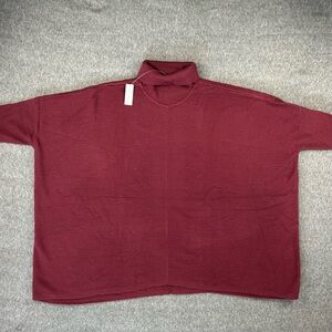 NWT Women's NY & Co Batwing Sleeve Turtleneck Tunic Sweater XXL Color Chianti
